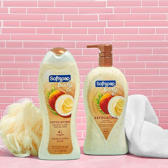 Softsoap Body Wash Pump, Coconut Butter Scrub, Exfoliating Body Wash, 32 Ounce - Image 16