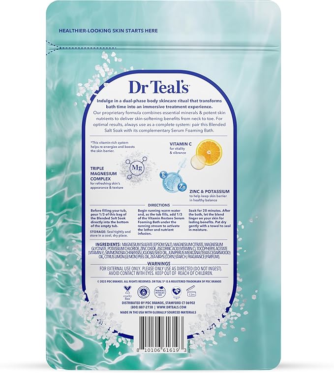 Dr Teal's Skin Renewal Vitamin Restore Blended Salt Soak, 2.25 lb - Image 2