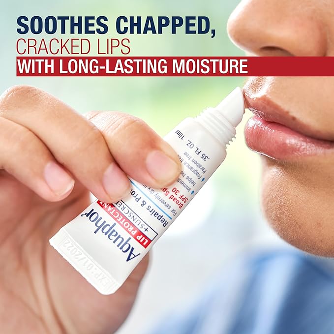 Aquaphor Lip Balm, Lip Repair, SPF 30 | Lip Protectant | 0.35 Oz Tube | Pack of - Image 9