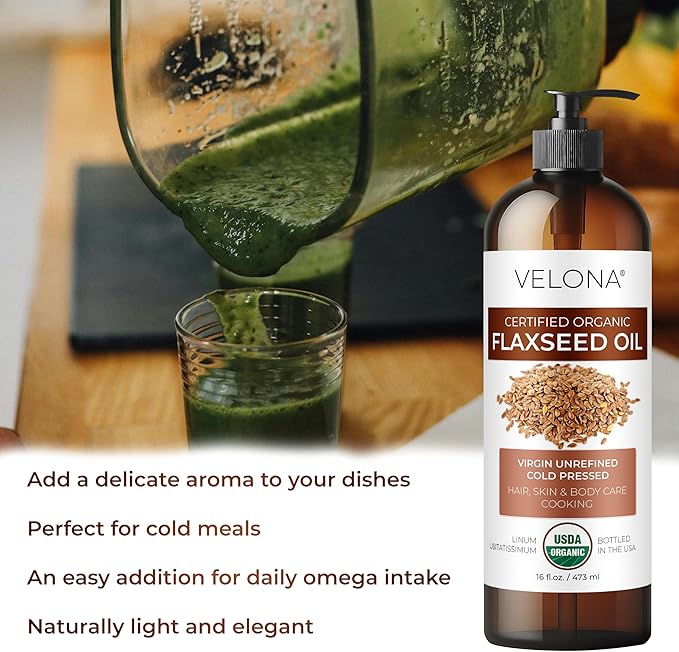 velona USDA Certified Organic Flaxseed Oil - Image 5