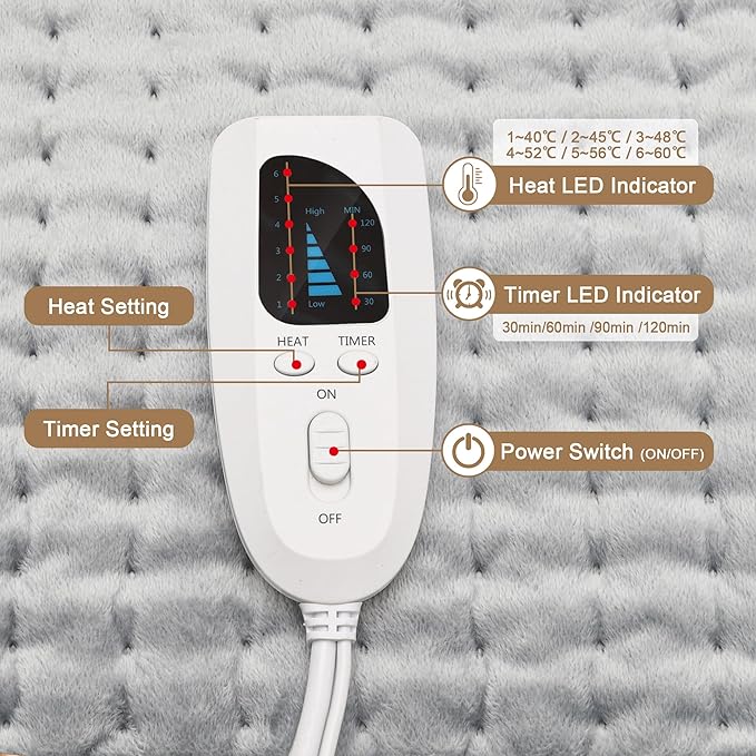 Deepsoon Heating Pad, Electric Heating Pads - Image 7