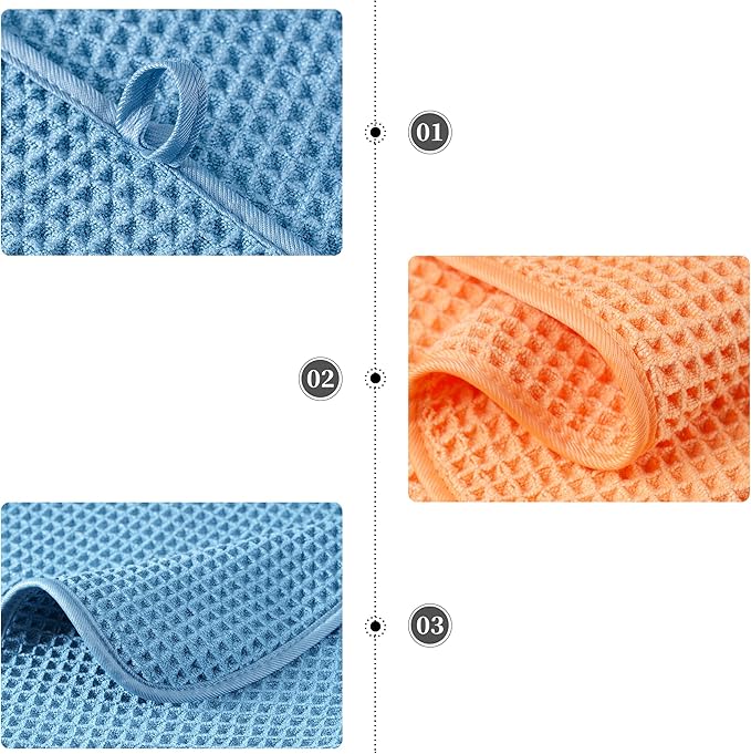 POLYTE 430 GSM Microfiber Quick Dry Lint Free Oversize Bath Towel Set, 6 Piece - Image 8