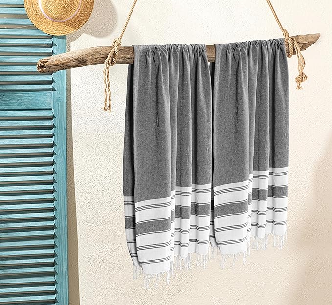 Goroly Home Cotton Turkish Peshtemal Beach Towel, Extra Large, Thin Quick Dry by GorolyHome