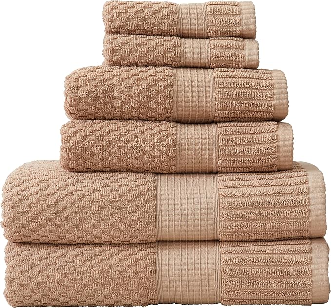 NY Loft 100% Cotton Towel Set 6 Piece Towel Set | Super Soft & Absorbent by NYLoft