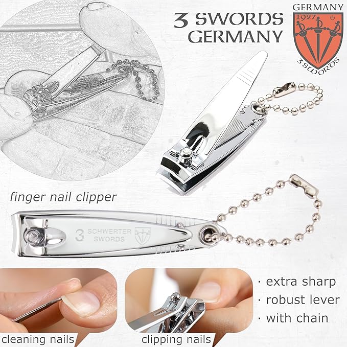 3 Swords Germany – Brand Quality fingernail & toenail Clipper, Pedicure Nail - Image 3