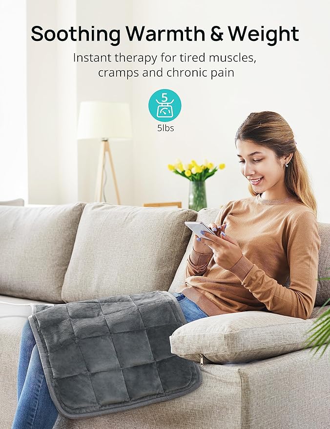 Weighted Heating Pad 17''x 33" XXXL Electric Heating Pad - Image 2