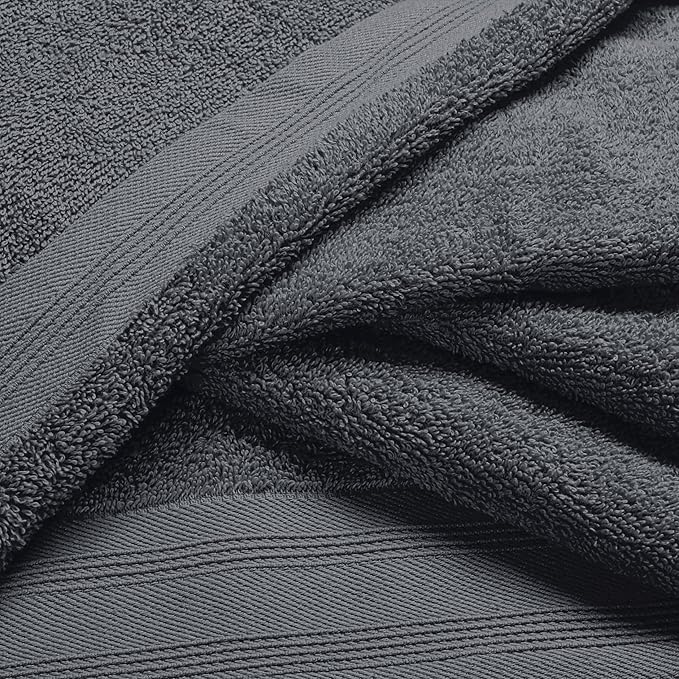 Cotton 2 Pack Oversized Bath Towel Set 28x55 inches, Large Bath Towels - Image 2