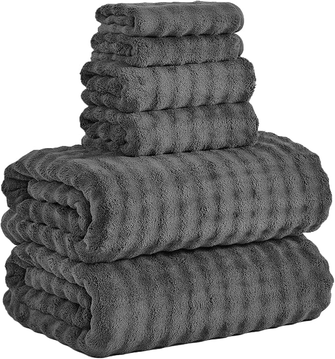 KBY Bath Towels Set 6 Piece 40x80 Inches，2 Extra Large Bath Sheets 2 Hand by KBYHome