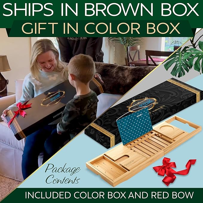 SereneLife Premium Bathtub Tray Caddy - Image 3