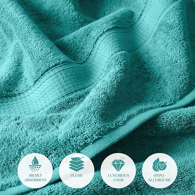 Superior Egyptian Cotton Pile Bath Towel Set of 2, Ultra Soft Luxury Towels - Image 7