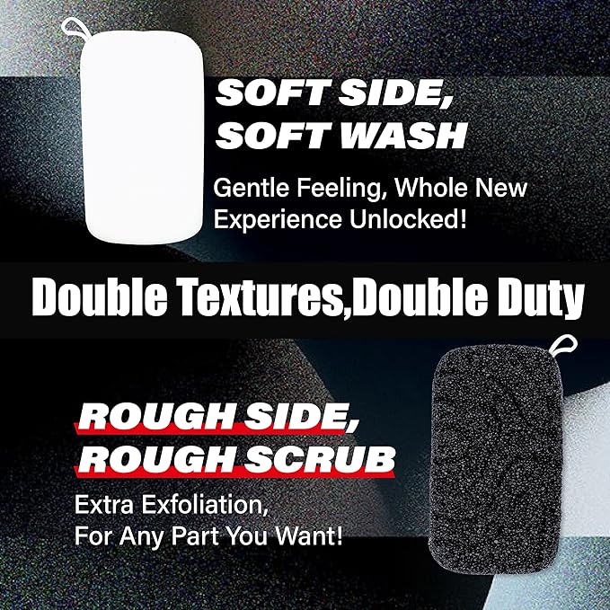 myHomeBody Extra Exfoliating Body Scrubber, Bath Sponge - Image 3