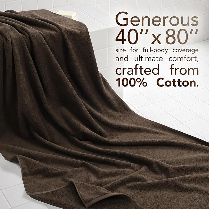 American Soft Linen 100% Cotton 600 GSM Turkish 40x80 Oversized Bath Towel Sheet - Image 2