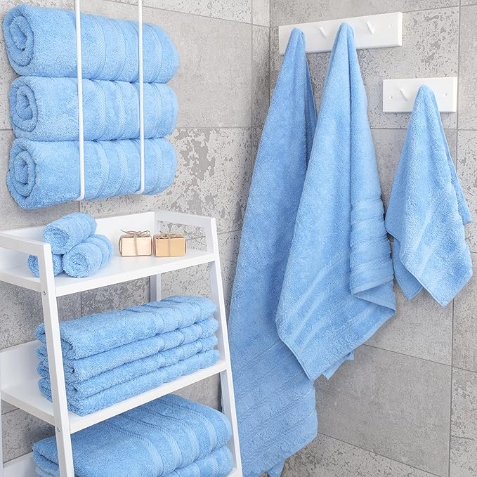American Soft Linen Luxury 4 Piece Bath Towel Set, 600 GSM 100% Cotton Turkish - Image 2