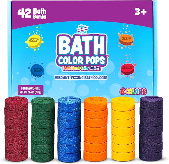 Tub Works® Bath Color Pops™ Moisturizing Kids Bath Bombs, Vibrant Water Color by TubWorks