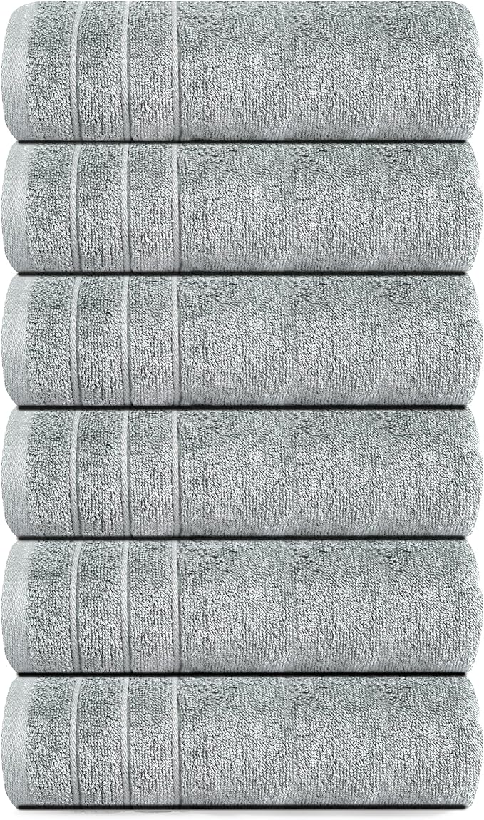 Tens Towels Pack of 6 Hand Towels, 100% Cotton, Lighter Weight, Quick to Dry - Image 8