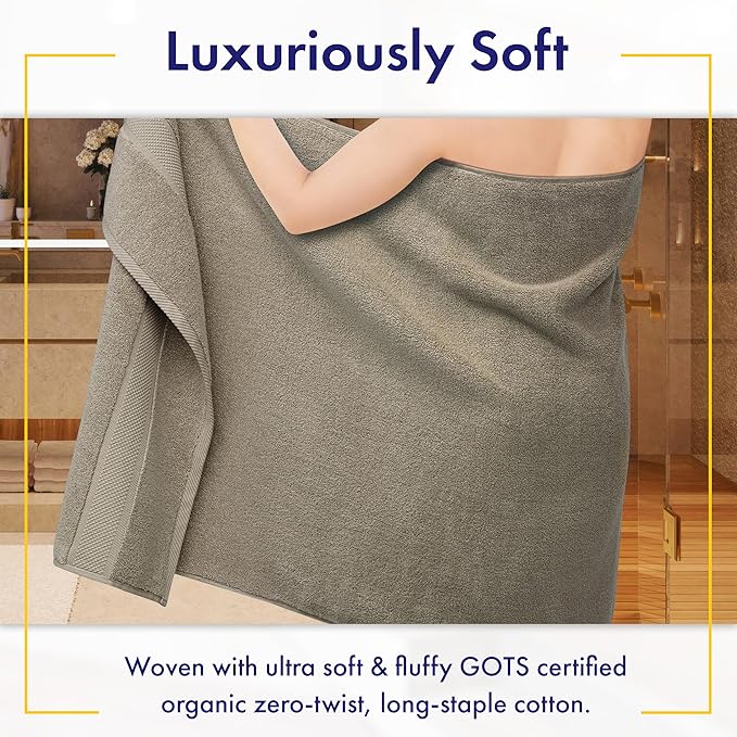 Alusa Home 100% Organic Zero-Twist Cotton Towels - Image 2