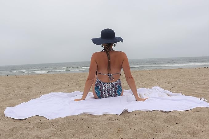 Bersuse Towels Anatolia XL Beach Blanket Throw Blanket Turkish Towel 100% - Image 4
