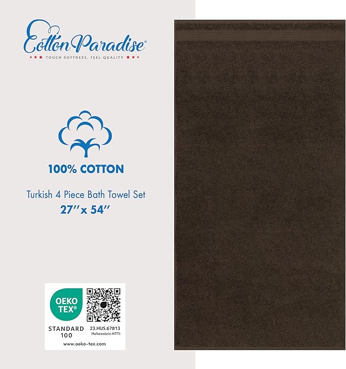 Cotton Paradise 4 Piece Turkish Bath Towels - Image 4