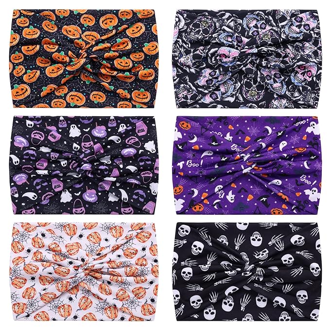 HAUHC 6 Pack Halloween Headbands by HAUHC