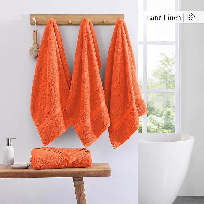 Lane Linen 100% Cotton 4 Pack Bath Towels - Image 3