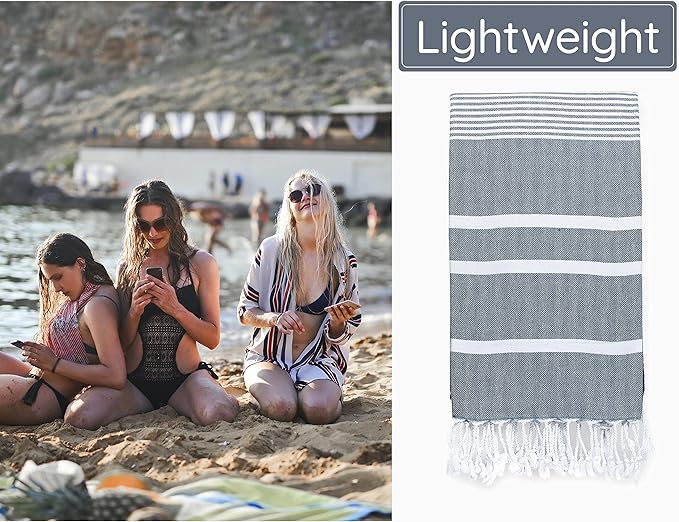 Premium Turkish Beach Towel – 100% Cotton, Sand Free, Quick Dry Beach Towel - Image 7