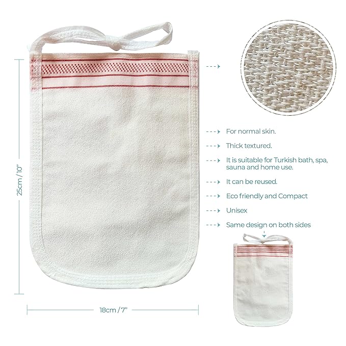 Turkish Exfoliating Gloves – Face & Body Exfoliation Mitts - Image 5