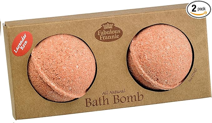 Fabulous Frannie Lavender Rose Natural, Handmade Bath Bomb Set, Pure Essential by Fabulous+Frannie