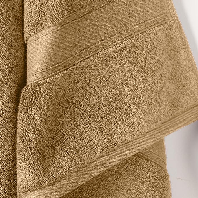 SUPERIOR Egyptian Cotton Pile Bath Towel Set of 2, Ultra Soft Luxury Towels - Image 3
