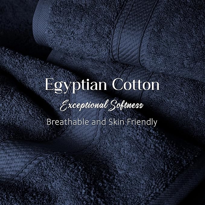 SUPERIOR Egyptian Cotton Pile 6 Piece Towel Set, Includes 2 Bath, 2 Hand - Image 5