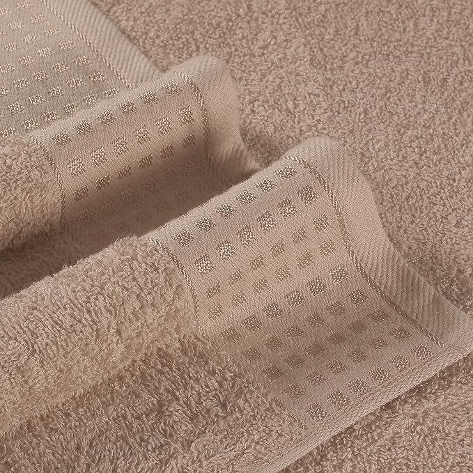 GLAMBURG 100% Cotton Ultra Soft 6 Pack Towel Set, Contains 2 Bath Towels 28x55 - Image 2