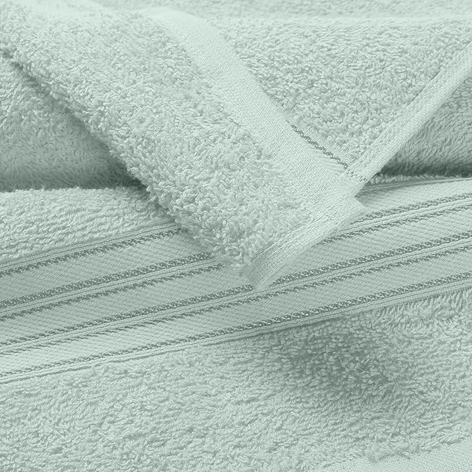 BOUTIQUO 6 Pack Cotton Towel Set, Contains 2 Bath Towels 28x55 inch, 2 Hand - Image 2