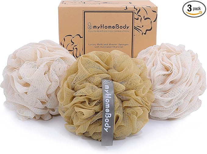 myHomeBody Large 70g Loofah Sponge, Body Scrubber, Bath Sponge, Loofah by myHomeBody