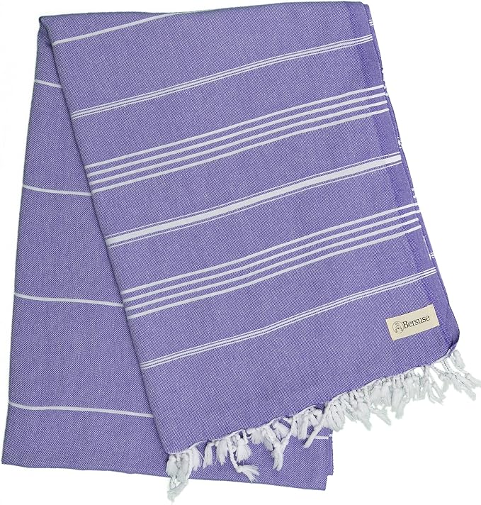 Bersuse Towels Anatolia XL Beach Blanket Throw Blanket Turkish Towel 100% - Image 4