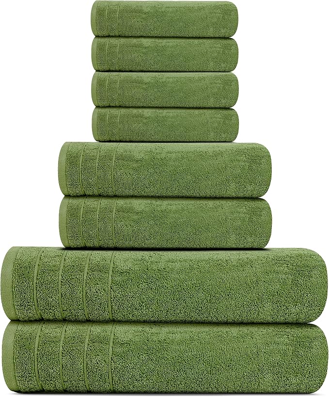 Tens Towels Pack of 8 Towels Set, 2 Extra Large Bath, 2 Hand, 4 Washcloths - Image 5