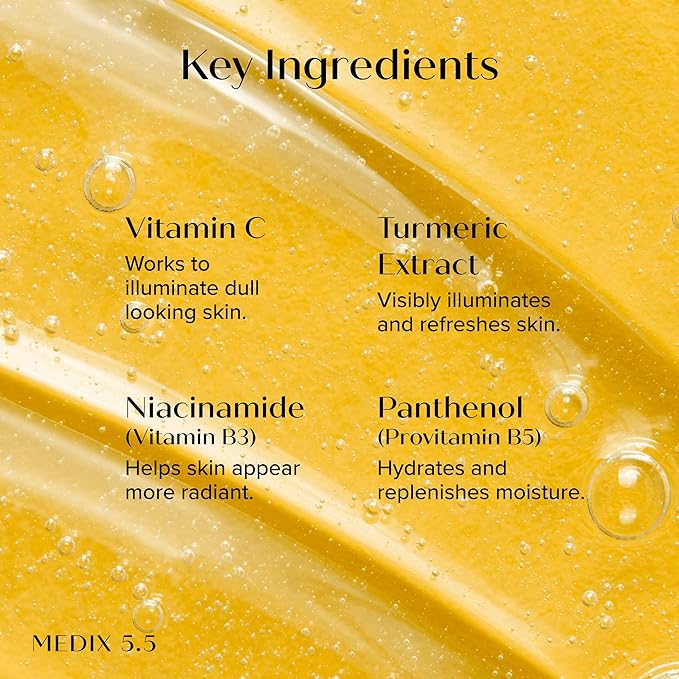 MEDIX Radiant Glow Vitamin C Body Wash W/ Niacinamide | Citrus Scented Gentle - Image 3