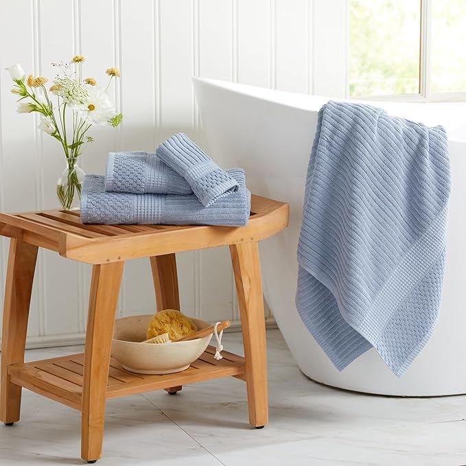 Springtree Home 100% Cotton Bath Towel Set of 4 | Super Soft & Absorbent - Image 5
