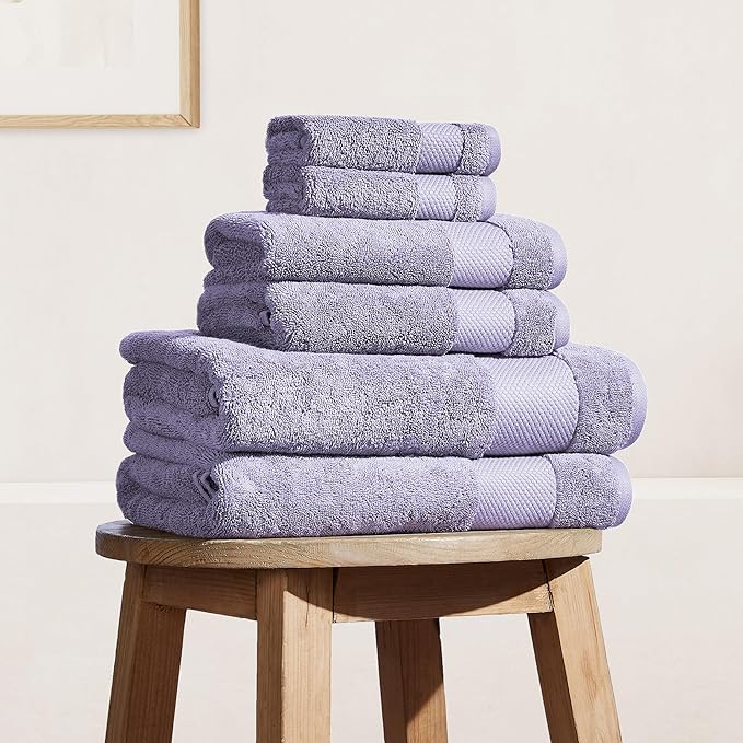 BIOWEAVES 100% Organic Cotton Bath Towel Set | 700 GSM Plush 6-Piece Premium by BIOWEAVES