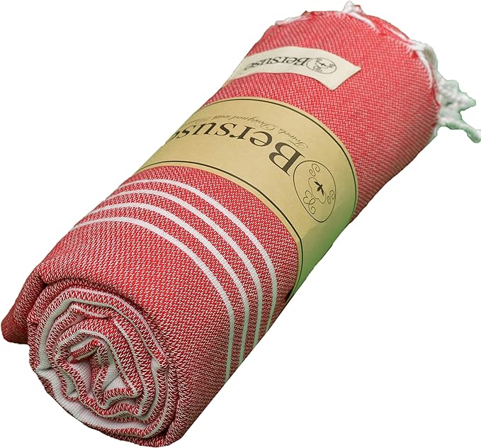 Bersuse Towels Anatolia XL Beach Blanket Throw Blanket Turkish Towel 100% - Image 2