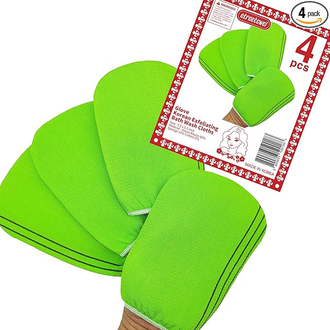 etreetowel Korean Asian Exfoliating Bath Washcloths Mitt Scrub by etreetowel