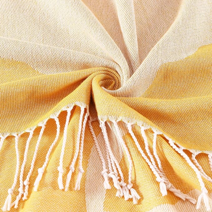 Genovega Oversized Cotton Turkish Beach Towels 72"x36" Lightweight Quick Dry - Image 5