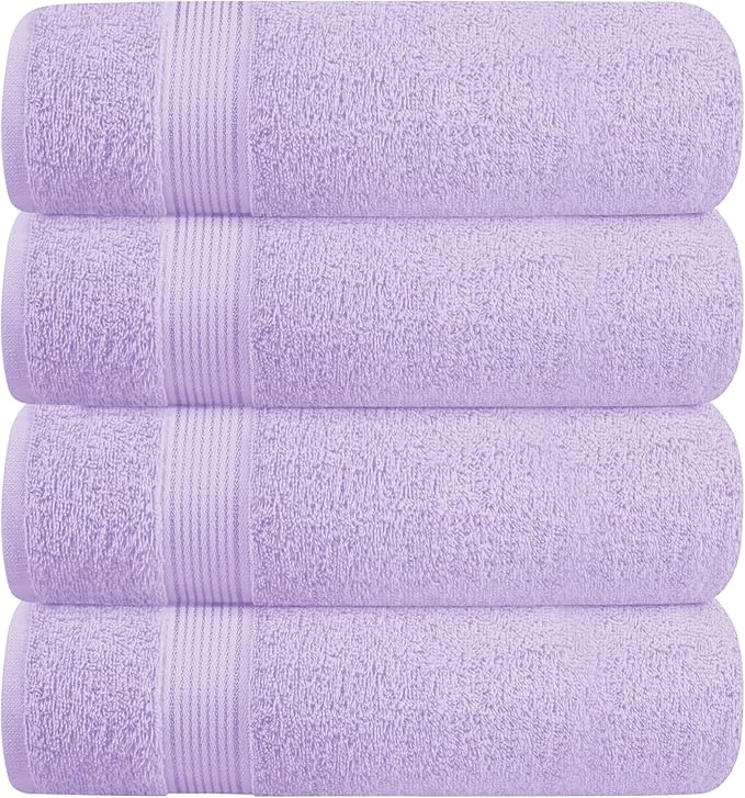 BELZZI Home Ultra Soft 4 Pack Oversized Bath Towel Set 27x54, Cotton Compact by Unknown