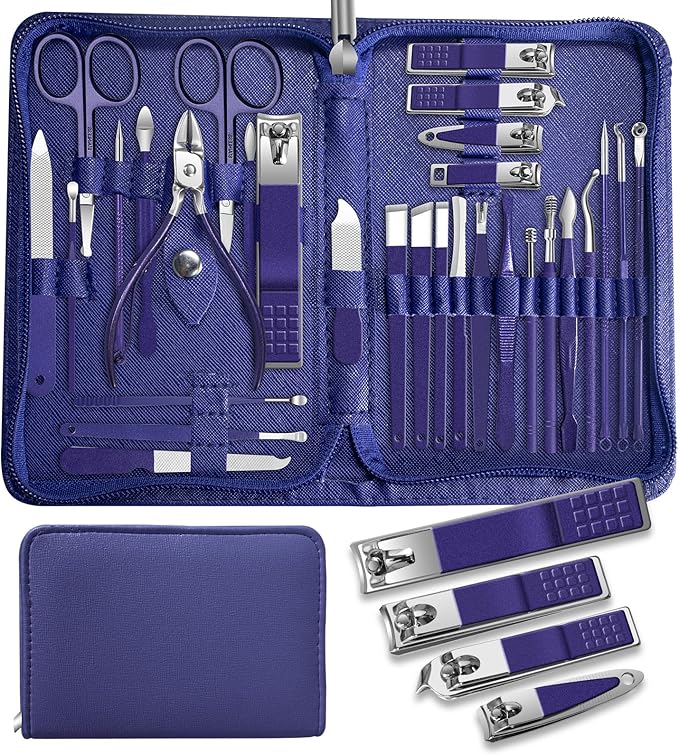 30Pcs Manicure Pedicure Kit，Nail Clippers Kit Professional and Stainless Steel - Image 2