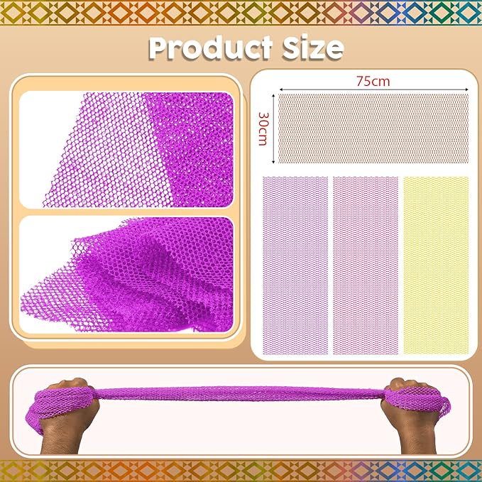 African Net Sponge Set -Premium Exfoliating Bath Scrubber - Image 2