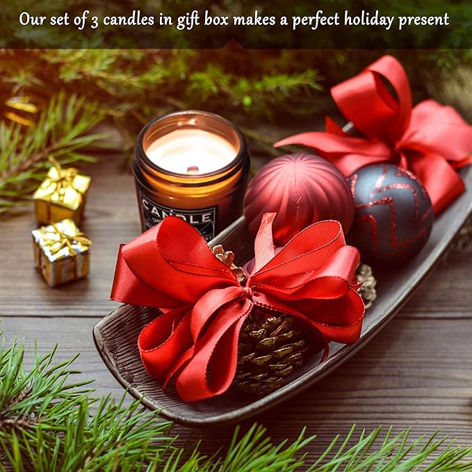 Scented Candle Gift Set of 3, 4oz Candles, Crackling Wood Wick Candled - Image 5