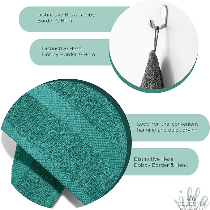 100% Cotton Wash Cloth for face & Body Set of 12, Sustainable, Highly Absorbent - Image 4