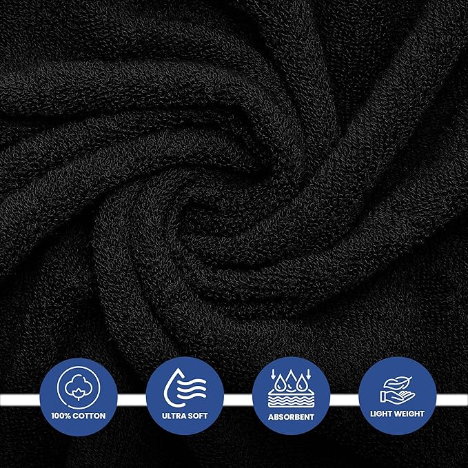 Linteum Textile Supply Luxury Hair Towels 100% Ring Spun Cotton Bleach Proof - Image 2