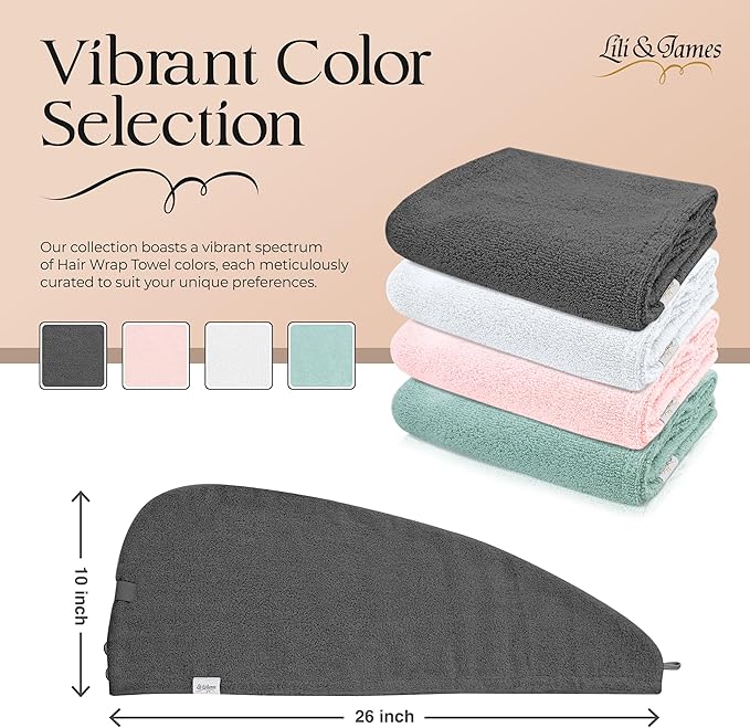 Lili&James Cotton Hair Towel Wrap - Image 2