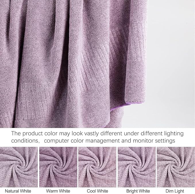 SEISSO Bath Towels 4 Pack Large Bathroom Bamboo Viscose Towels 35” x 63” Plush - Image 9