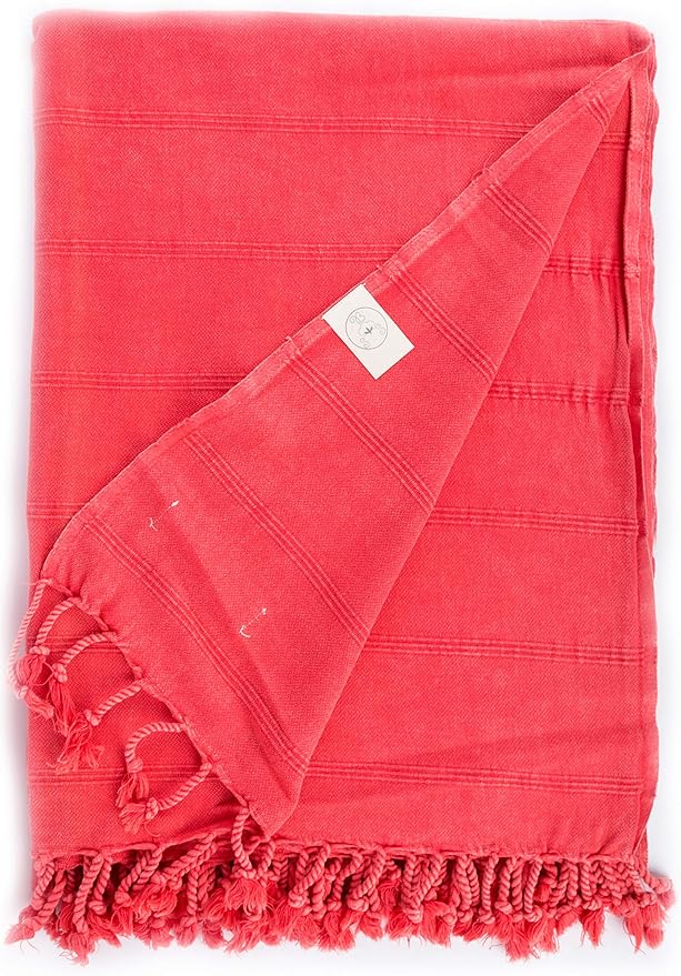 Bersuse 100% Cotton Troy XL Throw Blanket by Bersuse
