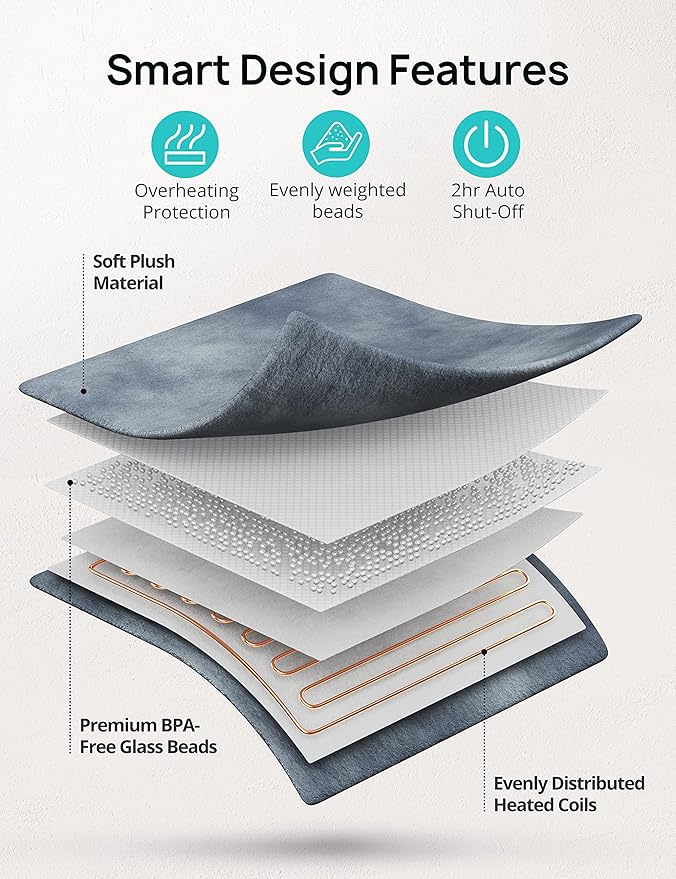 Weighted Heating Pad 17''x 33" XXXL Electric Heating Pad - Image 5